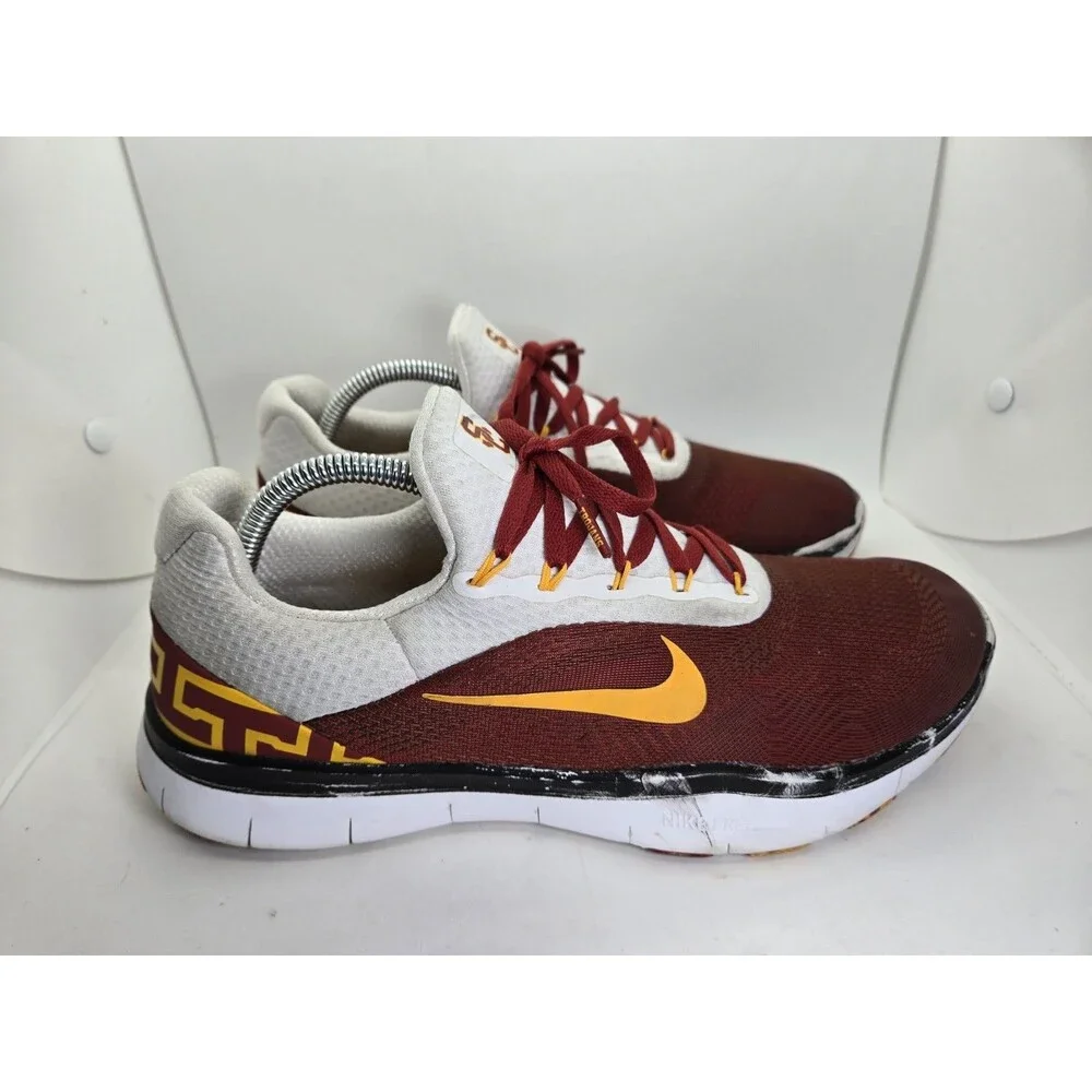 Nike Free Trainer V7 USC Trojans Shoes Mens 10 Crimson Running Athletic Sneakers